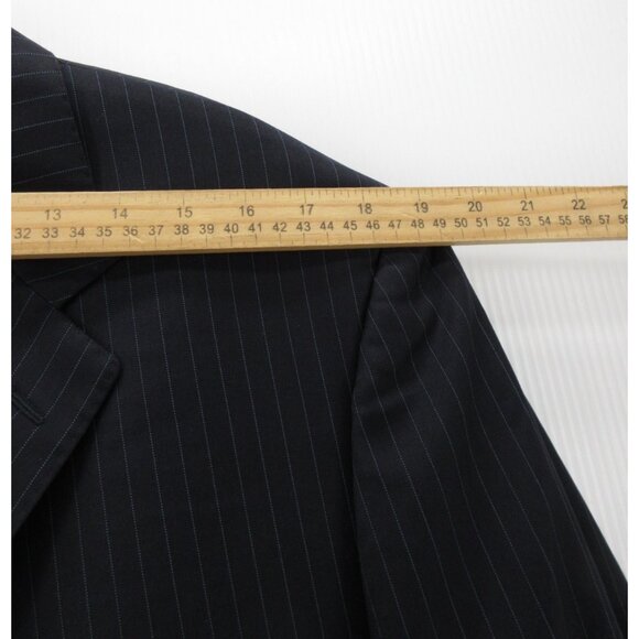 Barneys New York Sport Coat 44 Long Loro Piana Fabric Blazer Pinstripe - Picture 7 of 15